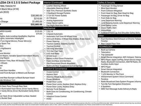 Certified 2025 MAZDA CX-5 AWD 2.5 S w/ Select Package image 32