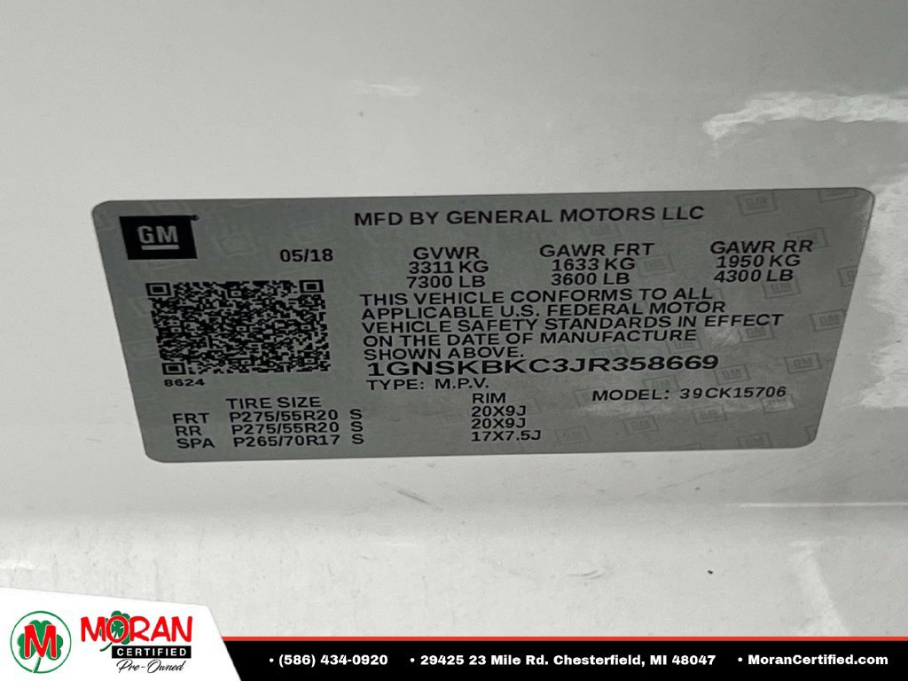 Used 2018 Chevrolet Tahoe LT w/ LT Signature Package AWD/4WD image 29