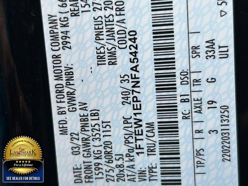 Used 2022 Ford F150 Lariat w/ Equipment Group 502A High image 23