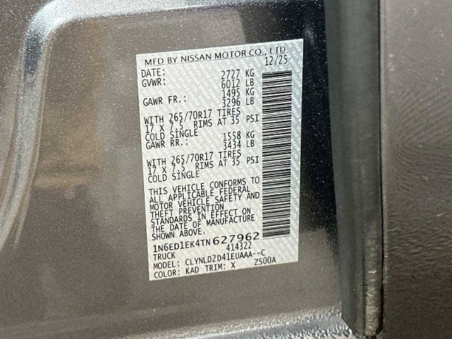 Certified 2026 Nissan Frontier PRO-4X AWD/4WD image 29