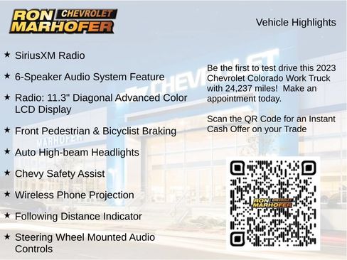 Used 2023 Chevrolet Colorado W/T w/ LPO, Pro Essentials Package AWD/4WD image 2