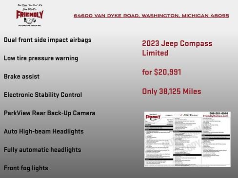 Used 2023 Jeep Compass Limited AWD/4WD image 6