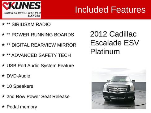 Used 2012 Cadillac Escalade ESV Platinum image 4