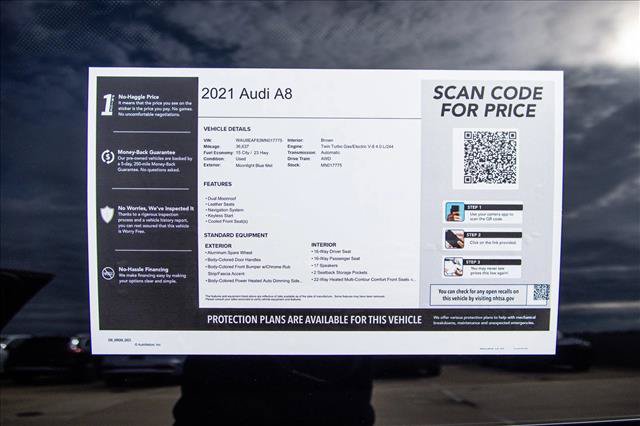 Used 2021 Audi A8 L 4.0T w/ Executive Plus Package AWD/4WD image 29