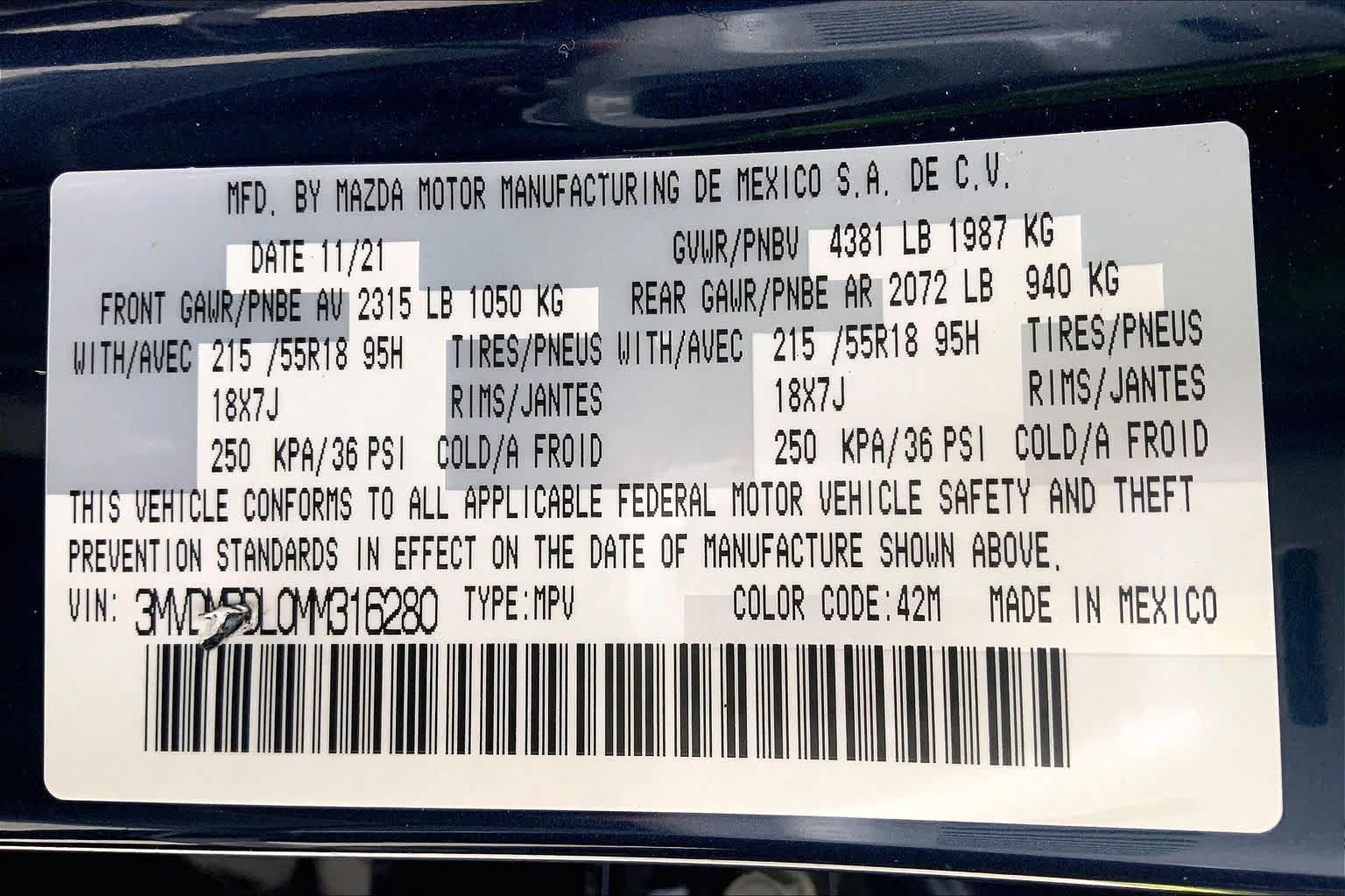 Certified 2021 MAZDA CX-30 AWD 2.5 S w/ Premium Package image 34