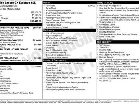 Used 2021 Buick Encore GX Essence w/ Advanced Technology Package AWD/4WD image 6