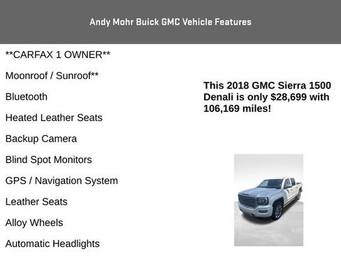 Used 2018 GMC Sierra 1500 Denali w/ Denali Ultimate Package AWD/4WD image 4