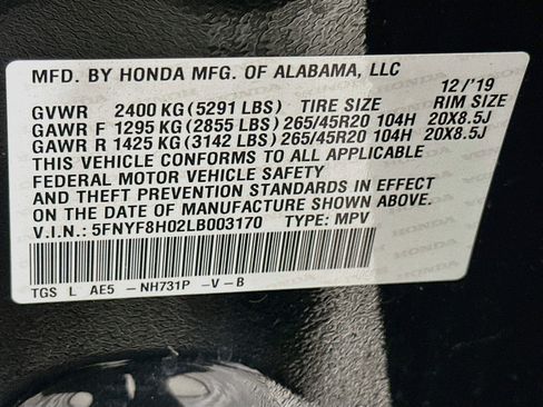 Used 2020 Honda Passport Elite image 12