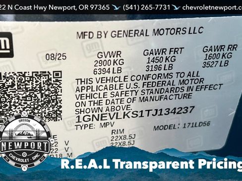 Used 2026 Chevrolet Traverse RS w/ LPO, Floor Liner Package AWD/4WD image 24