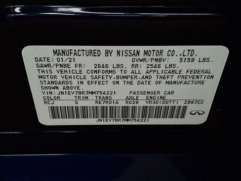 Used 2021 INFINITI Q50 Luxe w/ Cargo Package image 26