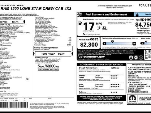Used 2018 RAM 1500 Lone Star RWD image 3