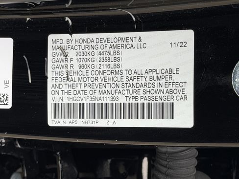 Certified 2022 Honda Accord Sport image 28