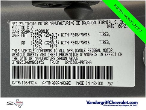 Used 2021 Toyota Tacoma SR5 RWD image 25