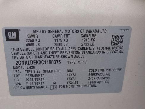 Used 2012 Chevrolet Equinox LT w/ Driver Convenience Package FWD image 32