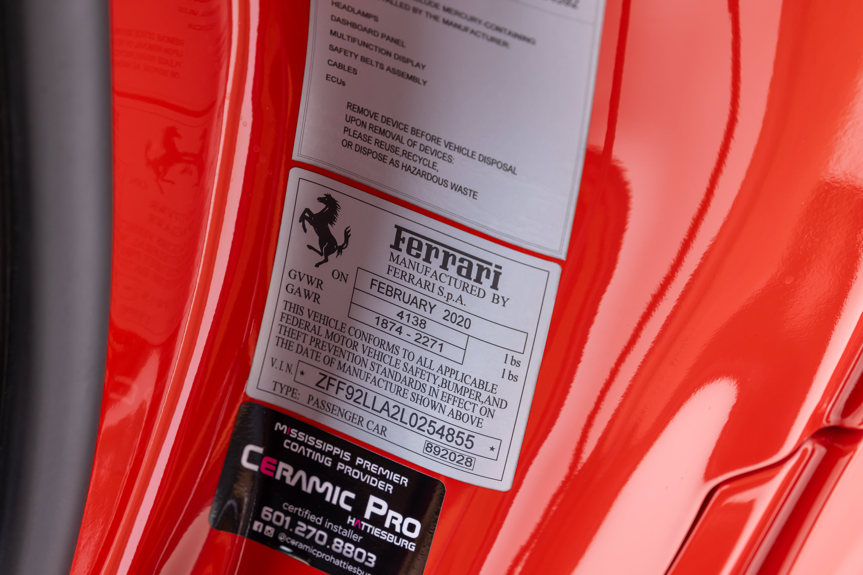 Certified 2020 Ferrari F8 Tributo RWD image 59