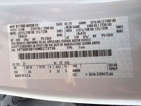 Used 2021 Ford F350 Lariat w/ Lariat Ultimate Package AWD/4WD image 18