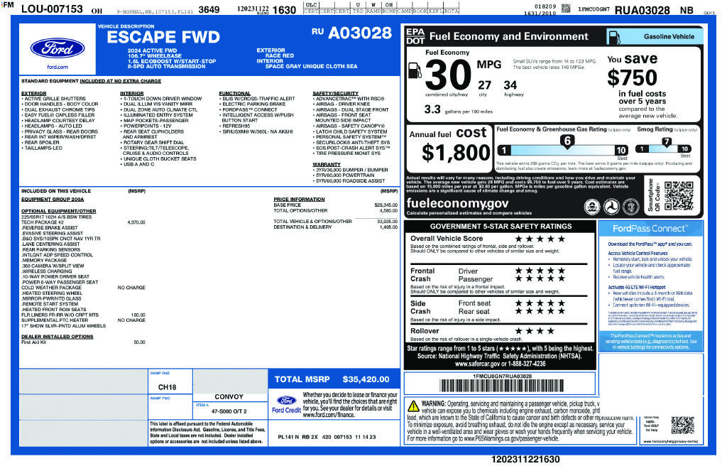 Used 2024 Ford Escape Active w/ Tech Pack #2 FWD image 8