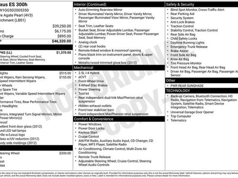 Used 2013 Lexus ES 300h w/ Luxury Pkg image 3