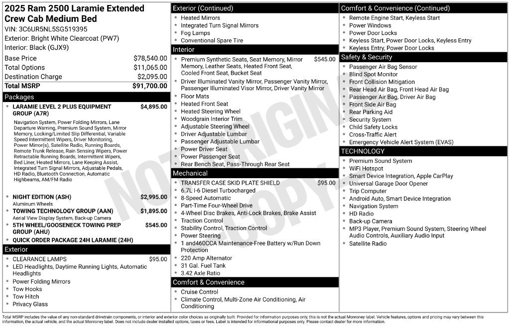 Used 2025 RAM 2500 Laramie AWD/4WD image 5