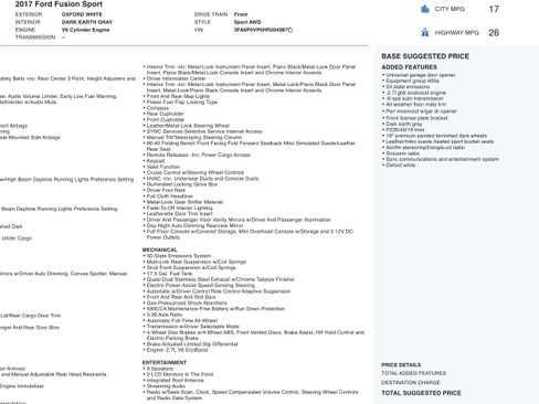 Used 2017 Ford Fusion Sport AWD/4WD image 2