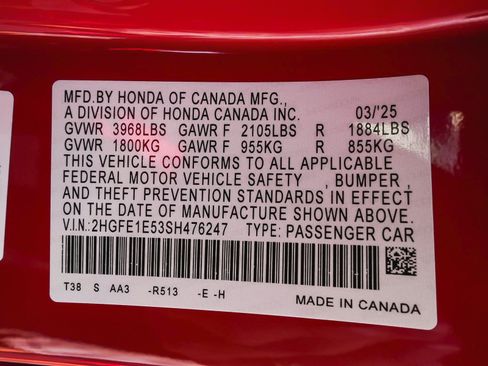 Used 2025 Honda Civic Si image 15
