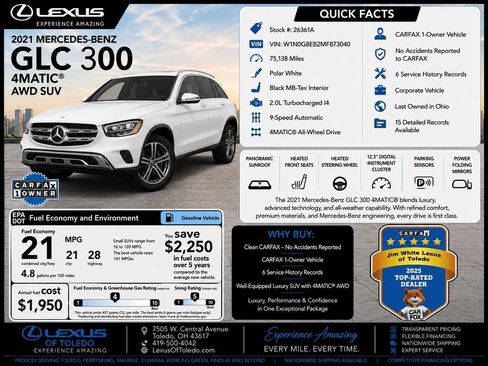 Used 2021 Mercedes-Benz GLC 300 4MATIC image 1
