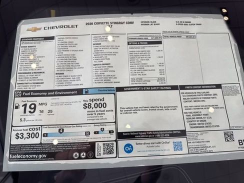 New 2026 Chevrolet Corvette Stingray Convertible w/ 1LT RWD image 26