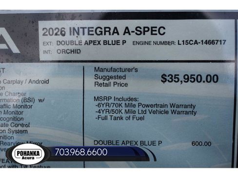 New 2026 Acura Integra A-Spec image 36