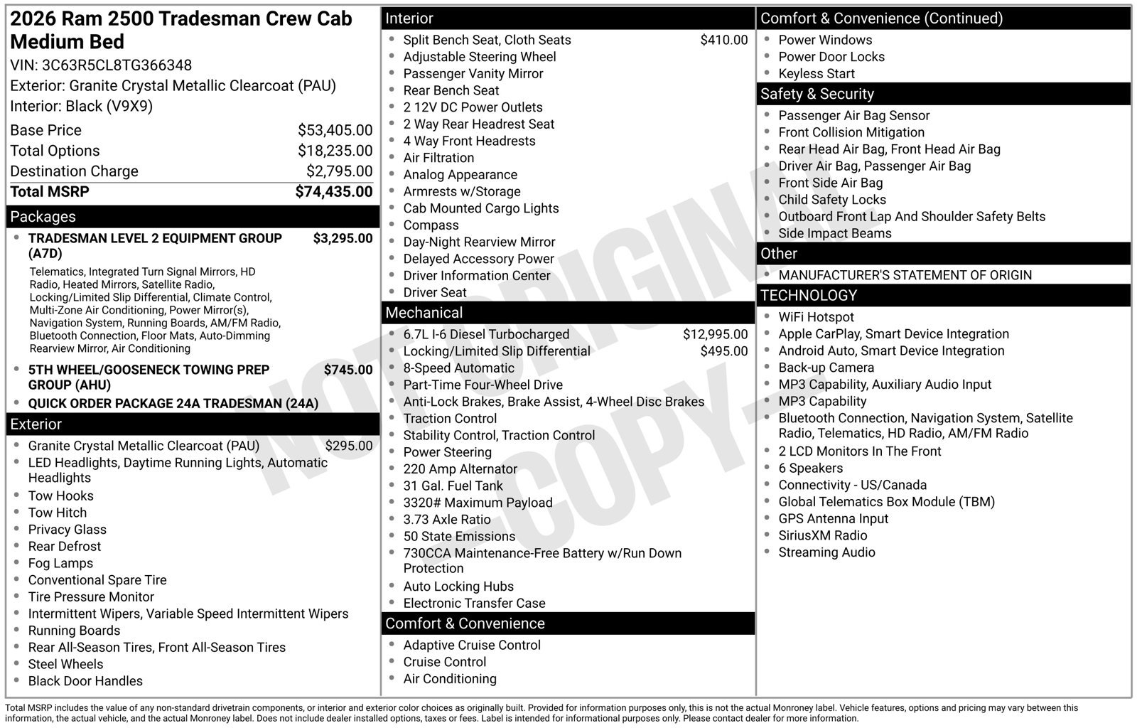New 2026 RAM 2500 Tradesman AWD/4WD image 27