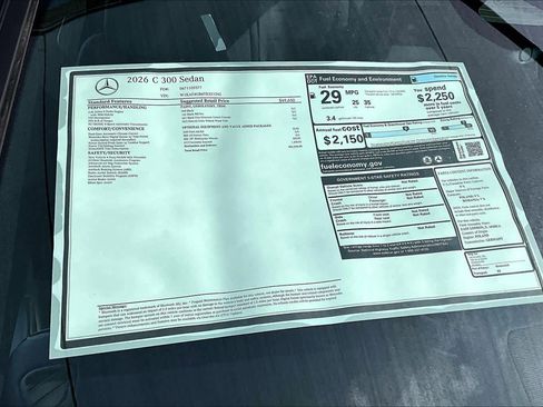 New 2026 Mercedes-Benz C 300 Sedan image 22