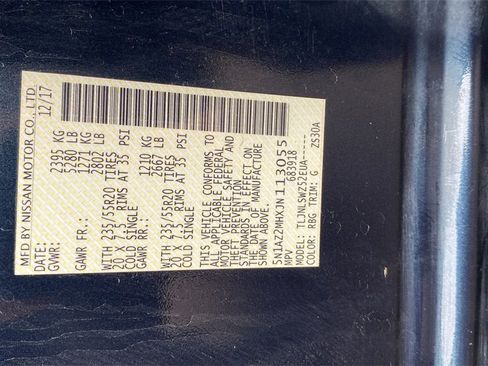 Used 2018 Nissan Murano Platinum w/ Cargo Package image 32