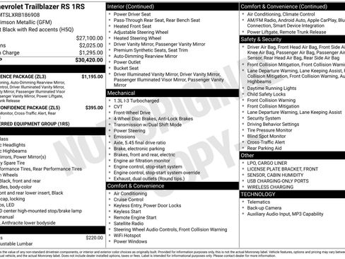 Used 2024 Chevrolet TrailBlazer RS w/ Convenience Package FWD image 4