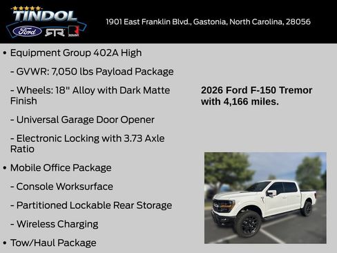 Used 2026 Ford F150 Tremor w/ Equipment Group 402A High AWD/4WD image 21