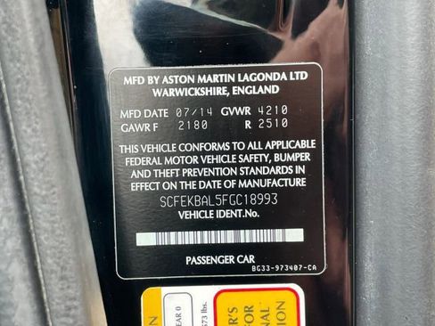 Used 2015 Aston Martin V8 Vantage GT image 29