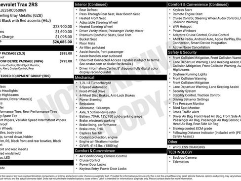 Used 2024 Chevrolet Trax RS w/ Sunroof Package FWD image 4