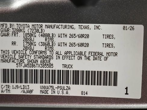 New 2026 Toyota Tundra Limited image 17