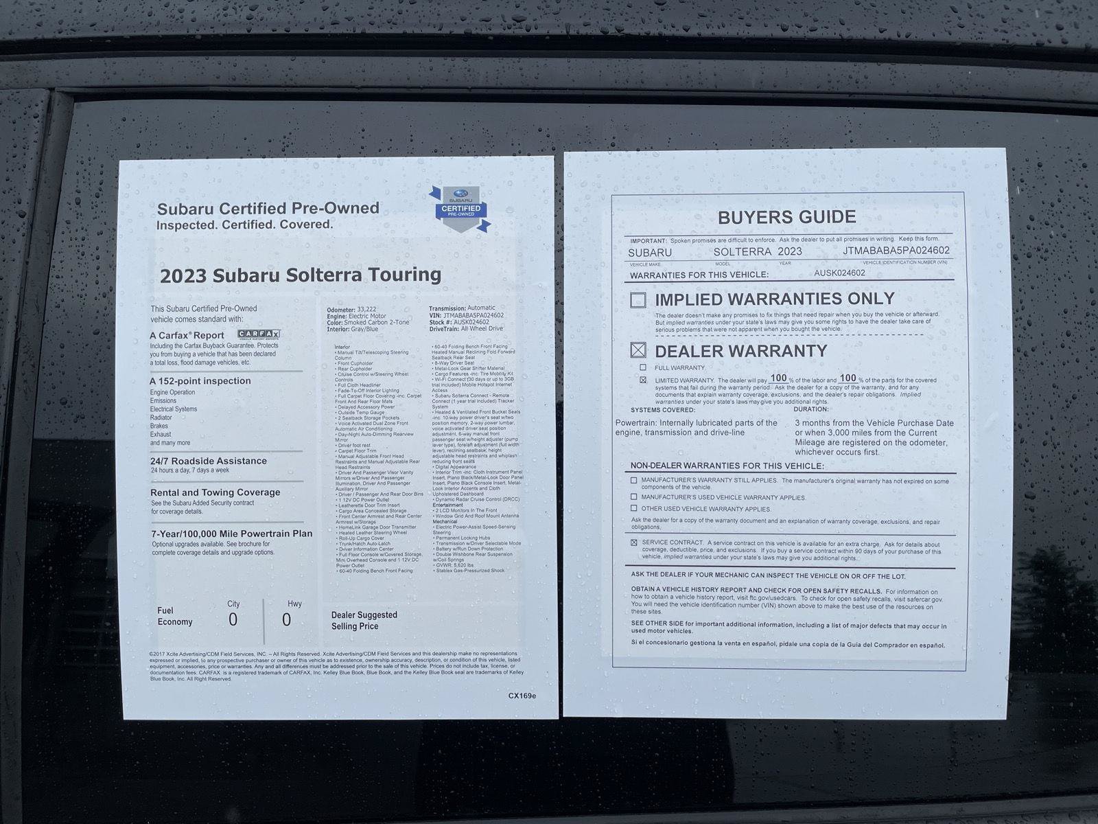 Certified 2023 Subaru Solterra AWD image 32