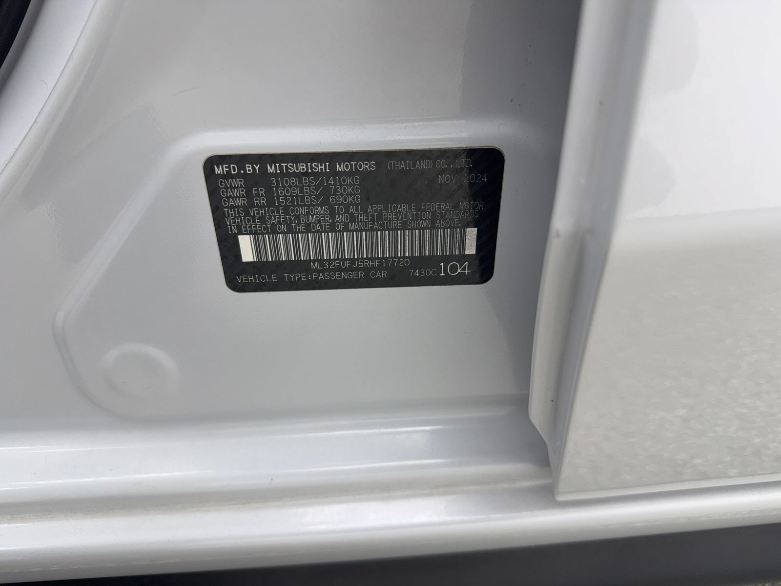 Used 2024 Mitsubishi Mirage G4 LE FWD image 60