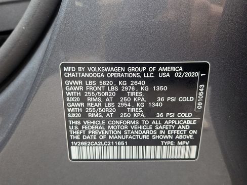 Used 2020 Volkswagen Atlas Cross Sport SE w/ Panoramic Sunroof Package AWD/4WD image 42