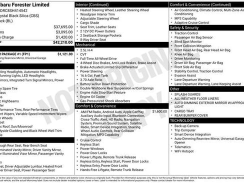 Used 2025 Subaru Forester Limited w/ Popular Package #1 image 29