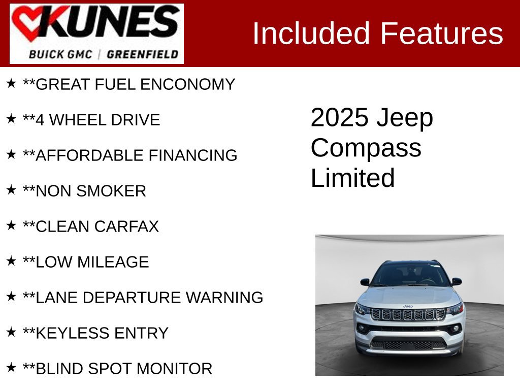 Used 2025 Jeep Compass Limited AWD/4WD image 3