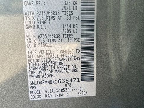 Used 2019 Nissan Pathfinder SL w/ Cargo Package image 49