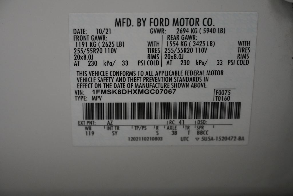 Used 2021 Ford Explorer XLT w/ Equipment Group 202A AWD/4WD image 49