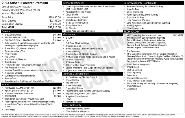 Certified 2023 Subaru Forester Premium AWD/4WD image 34