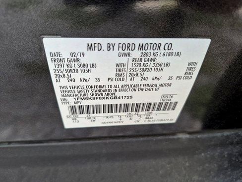 Used 2019 Ford Explorer Limited w/ Class III Trailer Tow Package AWD/4WD image 34