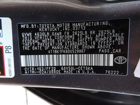 Used 2013 Toyota Camry SE FWD image 16