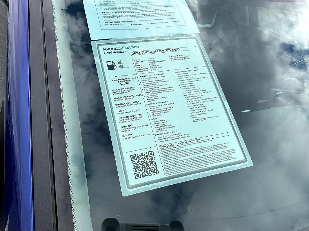 Certified 2024 Hyundai Tucson Limited AWD/4WD image 38
