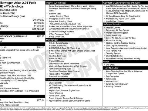 Used 2024 Volkswagen Atlas Peak Edition SE AWD/4WD image 26