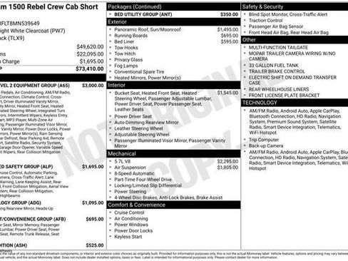 Certified 2021 RAM 1500 Rebel w/ Rebel Level 2 Equipment Group image 48