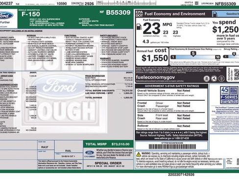 Used 2022 Ford F150 Lariat w/ Equipment Group 502A High AWD/4WD image 9